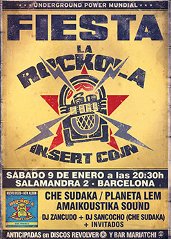 Fiesta La Rockola Insert Coin, cartel...