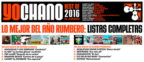 YoChano Best of 2016, la 8ª edición con lo mejor de la rumba...